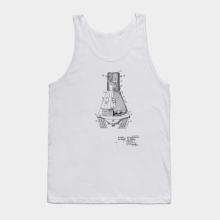 Space Capsule Vintage Patent Hand Drawing Tank Top